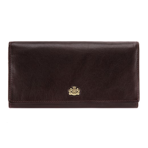 Damski portfel ze skóry z herbem duży brązowy ze sklepu WITTCHEN w kategorii Portfele damskie - zdjęcie 135131156