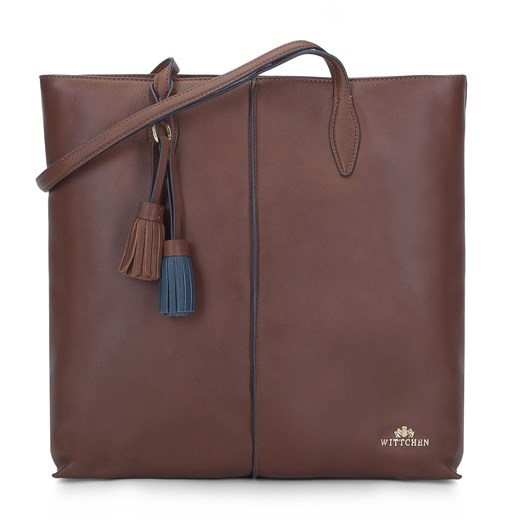 Torebka shopperka skórzana z dwukolorowymi chwostami Wittchen wyprzedaż WITTCHEN