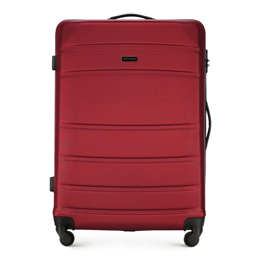 Duża walizka z ABS-u żłobiona czerwona ze sklepu WITTCHEN w kategorii Walizki - zdjęcie 135139457