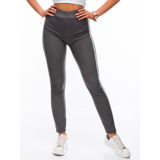 Spodnie damskie legginsy 120PLR - ciemnoszare Edoti.com XXL/3XL Edoti.com
