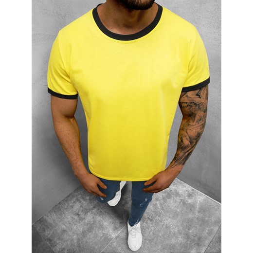 T-SHIRT MĘSKI ŻÓŁTY OZONEE JS/8T83/28 Ozonee M wyprzedaż ozonee.pl