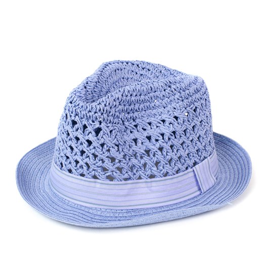 Kapelusz trilby - miękki i na lato szaleo niebieski kapelusz