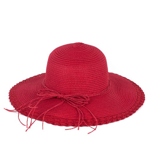 Kapelusz plecionka szaleo czerwony kapelusz