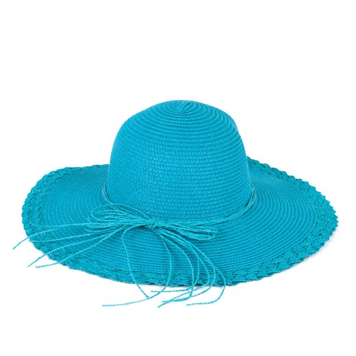 Kapelusz plecionka szaleo turkusowy kapelusz
