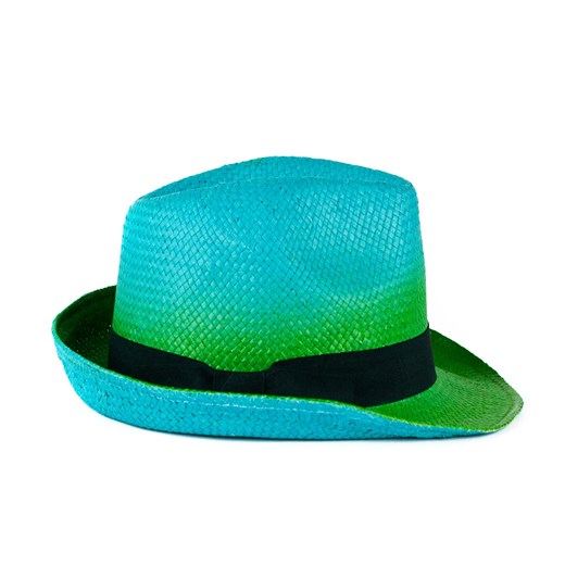 Cieniowany kapelusz trilby szaleo turkusowy kapelusz