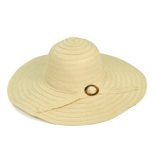Kapelusz na lato i na plażę szaleo bezowy kapelusz