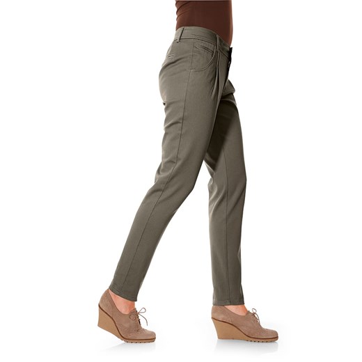 Spodnie chino w kolorze khaki Heine 36 okazyjna cena Limango Polska