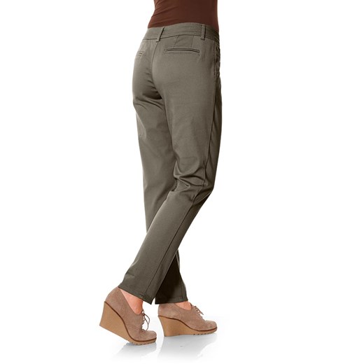 Spodnie chino w kolorze khaki Heine 36 okazja Limango Polska