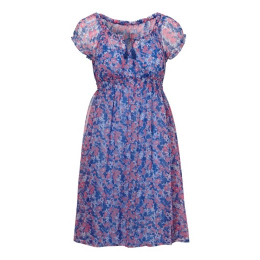 Sukienka niebieski/w kwiaty halens-pl fioletowy Biustonosze