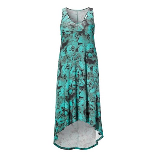 Sukienka zielony turkus halens-pl niebieski abstrakcyjne wzory