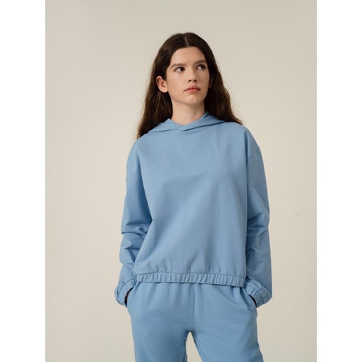 Bluza damska niebieska Outhorn casual krótka 