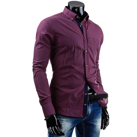 Koszula z długim rękawem (dx0603) dstreet fioletowy bawełniane