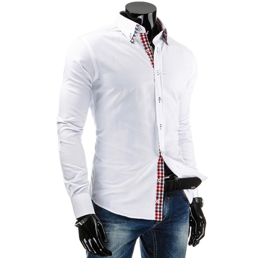 Koszula z długim rękawem (dx0606) dstreet bialy bawełniane