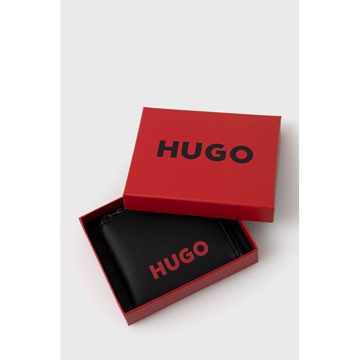 HUGO portfel skórzany męski kolor czarny ONE ANSWEAR.com