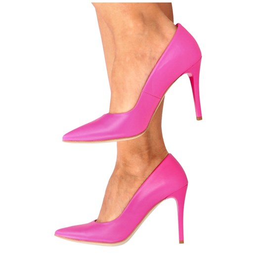 Czółenka Tymoteo eleganckie ze szpiczastym noskiem na szpilce bez zapięcia 