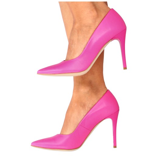 Czółenka Tymoteo eleganckie ze szpiczastym noskiem na wiosnę bez zapięcia 