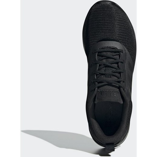 Buty sportowe damskie Adidas płaskie czarne sznurowane 