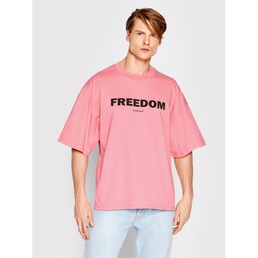 T-Shirt Unisex Brooklyn Heavy Jersey Różowy Oversize Americanos XL MODIVO