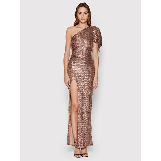 Sukienka wieczorowa AB-164-22E2-V580 Złoty Slim Fit Elisabetta Franchi 42 MODIVO