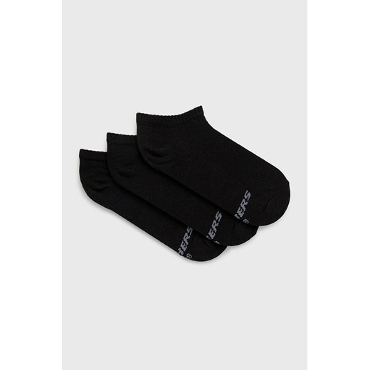 Skechers skarpetki (3-pack) damskie kolor czarny ze sklepu ANSWEAR.com w kategorii Skarpetki damskie - zdjęcie 135274399