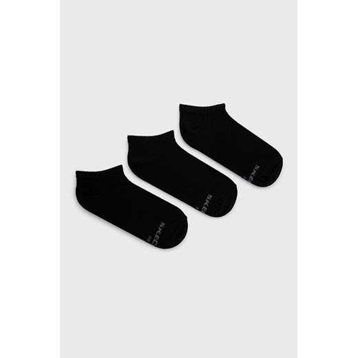 Skechers skarpetki (3-pack) męskie kolor czarny ze sklepu ANSWEAR.com w kategorii Skarpetki męskie - zdjęcie 135274716