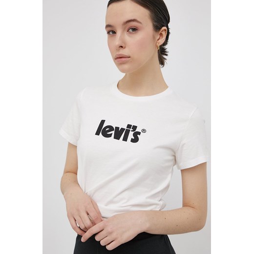 Levi&apos;s T-shirt bawełniany kolor biały M ANSWEAR.com