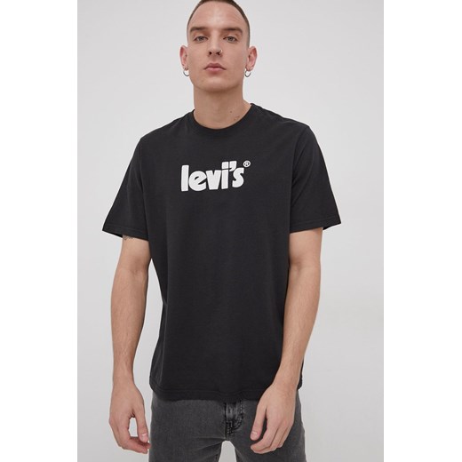 Levi&apos;s T-shirt bawełniany kolor czarny z nadrukiem XXL ANSWEAR.com