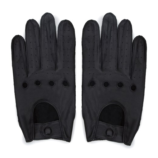 Męskie rękawiczki skórzane samochodowe czarne ze sklepu WITTCHEN w kategorii Rękawiczki męskie - zdjęcie 135313839