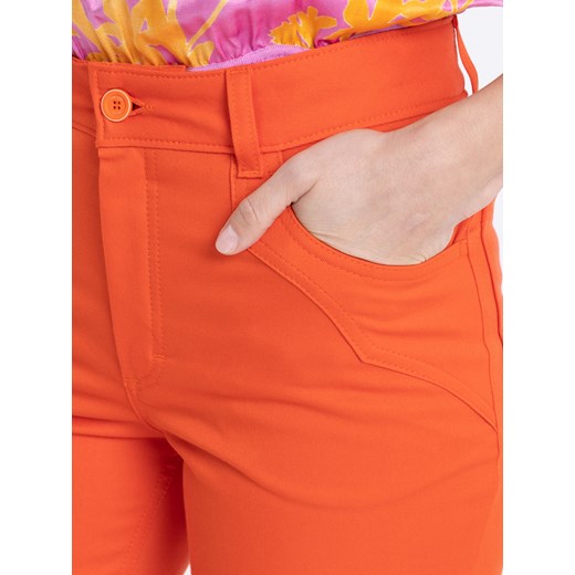 Pomarańczowe bawełniane spodnie Deni Cler Milano Deni Cler Milano 38 (42 IT) Eye For Fashion