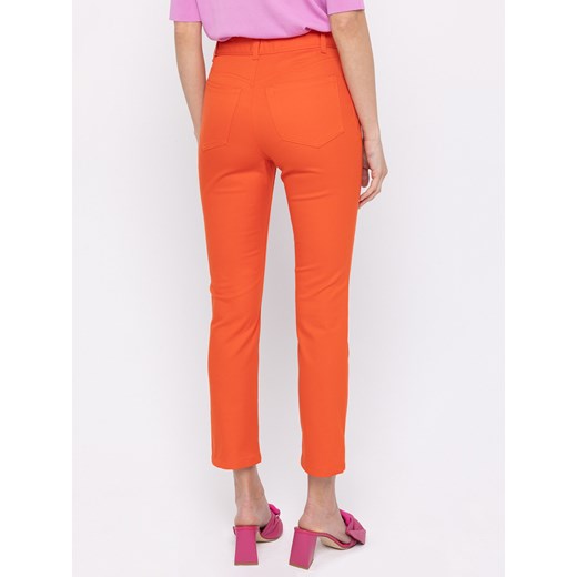 Pomarańczowe bawełniane spodnie Deni Cler Milano Deni Cler Milano 40 (44 IT) Eye For Fashion