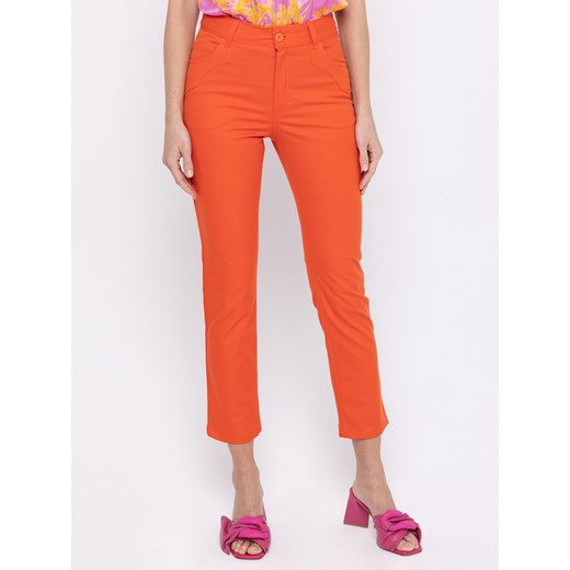 Pomarańczowe bawełniane spodnie Deni Cler Milano Deni Cler Milano 40 (44 IT) Eye For Fashion