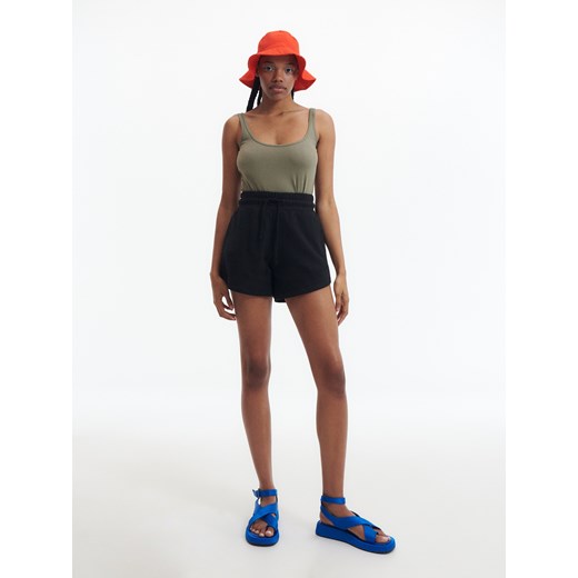 Reserved - Bawełniany top - Khaki Reserved M Reserved
