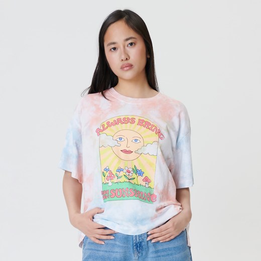 Sinsay - Koszulka tie dye - Wielobarwny Sinsay XXS Sinsay