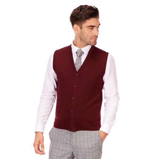 Sweter męski kamizelka bordowa Lanieri Fashion 2XL Lanieri.pl