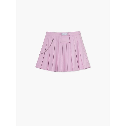 Cropp - Różowa spódnica mini z łańcuchem - Różowy Cropp XL Cropp