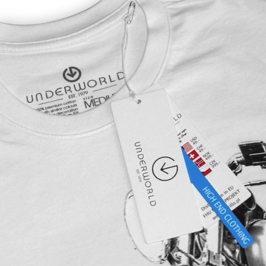 T-shirt męski UNDERWORLD Leonardo biały Underworld XXXL okazja morillo