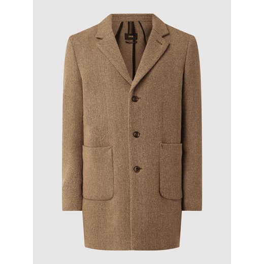 Krótki płaszcz z mieszanki wełny z dodatkiem lyocellu model ‘Pure’ Cinque 52 promocyjna cena Peek&Cloppenburg 