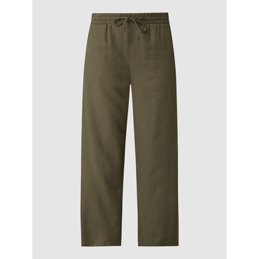 Luźne spodnie z mieszanki lnu i wiskozy model ‘Lava’ Free/quent S Peek&Cloppenburg  promocja