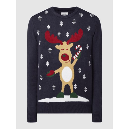 Sweter z bożonarodzeniowym motywem Montego S okazja Peek&Cloppenburg 
