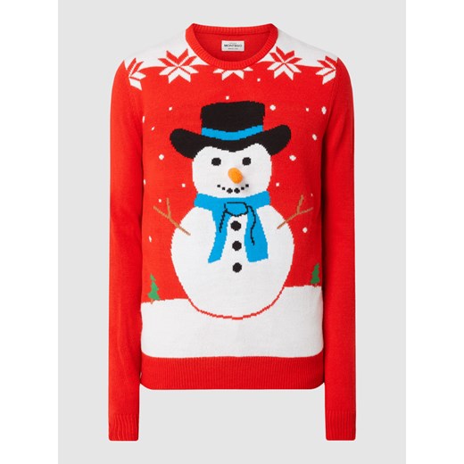 Sweter z motywem zimowym Montego L Peek&Cloppenburg  promocyjna cena