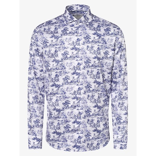 Eterna Premium - Koszula męska – niewymagająca prasowania, biały|niebieski 39 vangraaf