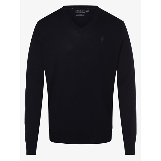 Polo Ralph Lauren - Męski sweter z wełny merino – Slim Fit, niebieski Polo Ralph Lauren S vangraaf