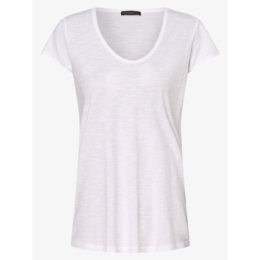 Drykorn T-shirt damski Kobiety Bawełna biały jednolity ze sklepu vangraaf w kategorii Bluzki damskie - zdjęcie 135476169