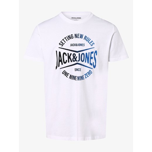 Jack & Jones - T-shirt męski – JJNick, biały Jack & Jones M vangraaf