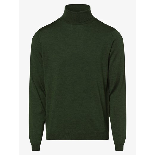 Finshley & Harding - Męski sweter z wełny merino, zielony Finshley & Harding L vangraaf wyprzedaż