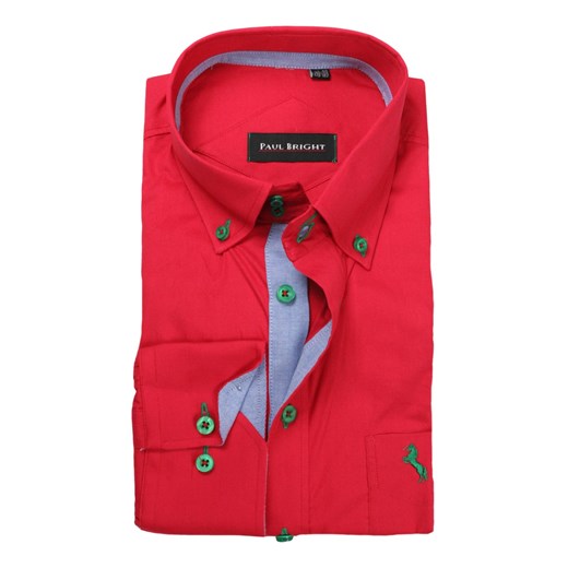 Koszula Paul Bright KSDWPBR0047 jegoszafa-pl czerwony komfortowe