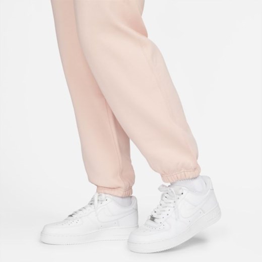 Damskie spodnie z dzianiny Nike Solo Swoosh - Różowy Nike S Nike poland