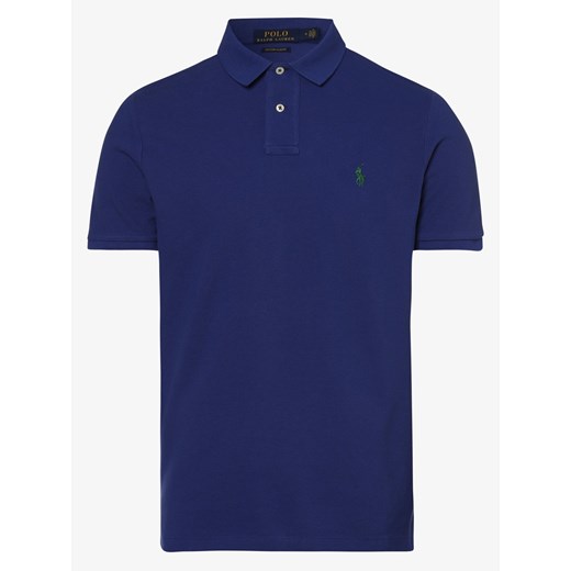 Polo Ralph Lauren - Męska koszulka polo – Custom Slim Fit, niebieski Polo Ralph Lauren S okazja vangraaf