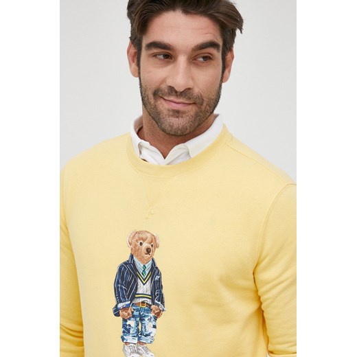 Polo Ralph Lauren bluza męska kolor żółty z nadrukiem Polo Ralph Lauren XXL ANSWEAR.com