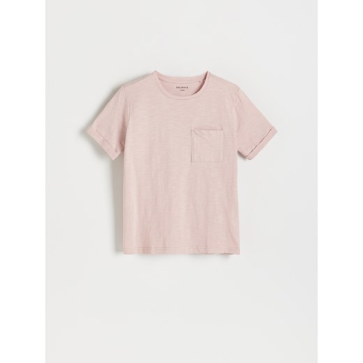 Reserved - T-shirt oversize z kieszonką - Różowy Reserved 146 Reserved